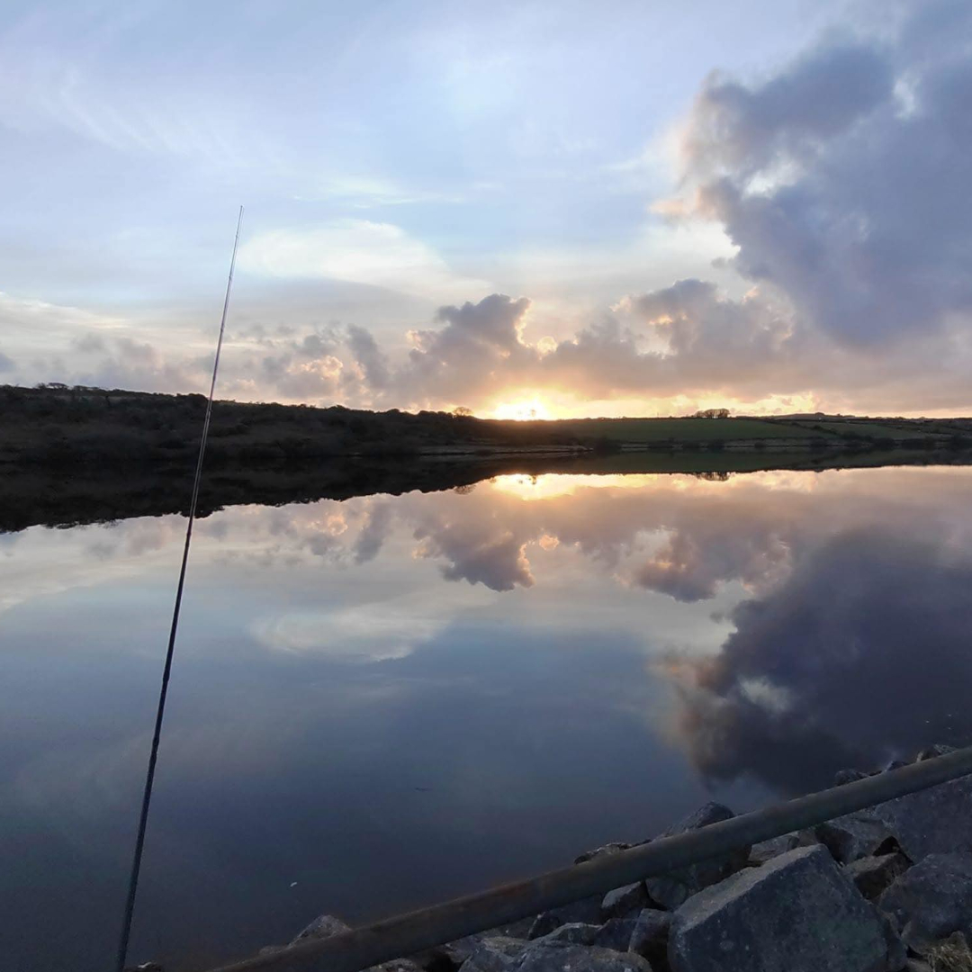 View across the reservoir with rippled water