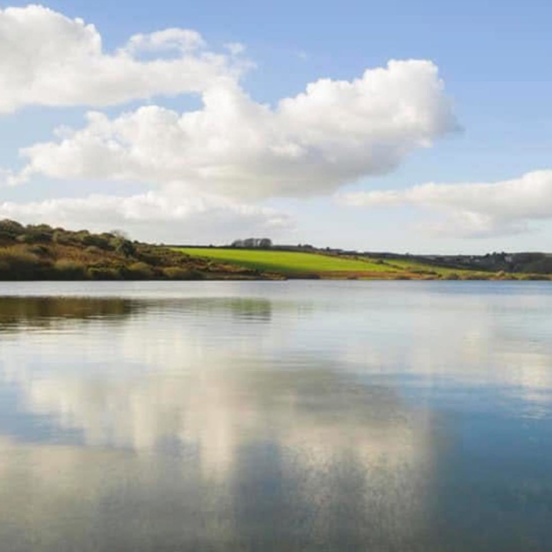 Calm reflective water at Drift Reservoir