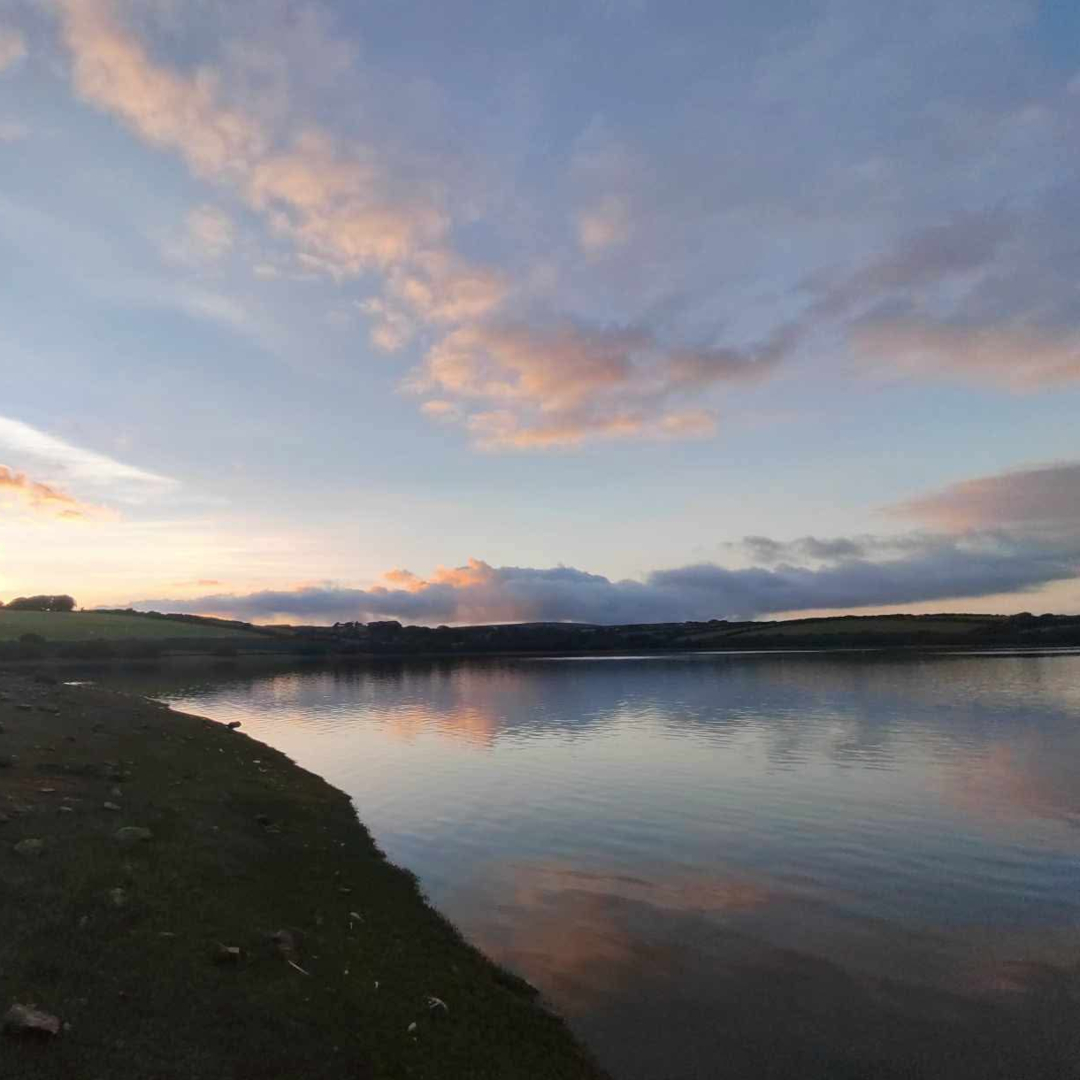 Calm reflective water at Drift Reservoir